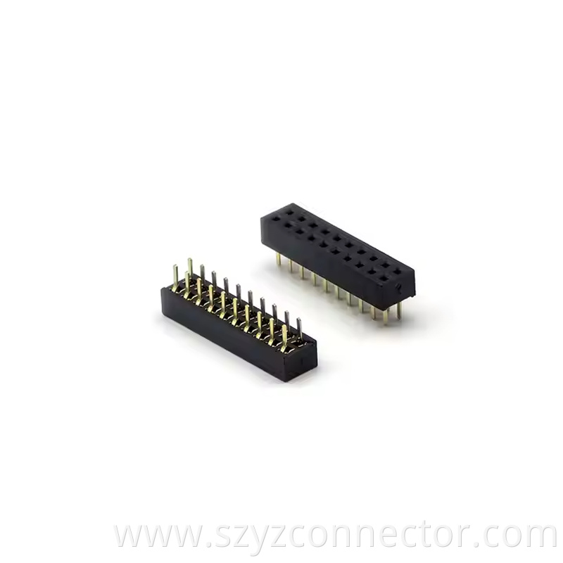 1.27mm Pitch Female header Dual Row Straight H2.0mm 22P-250P (4)